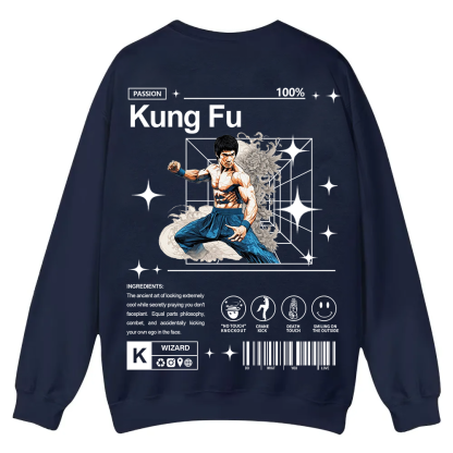 Kung Fu Casual Crewneck Sweatshirt wearishow wearishow
