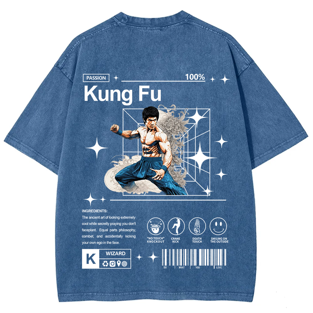 ThinKung Fu Unisex Fit Washed T-Shirt