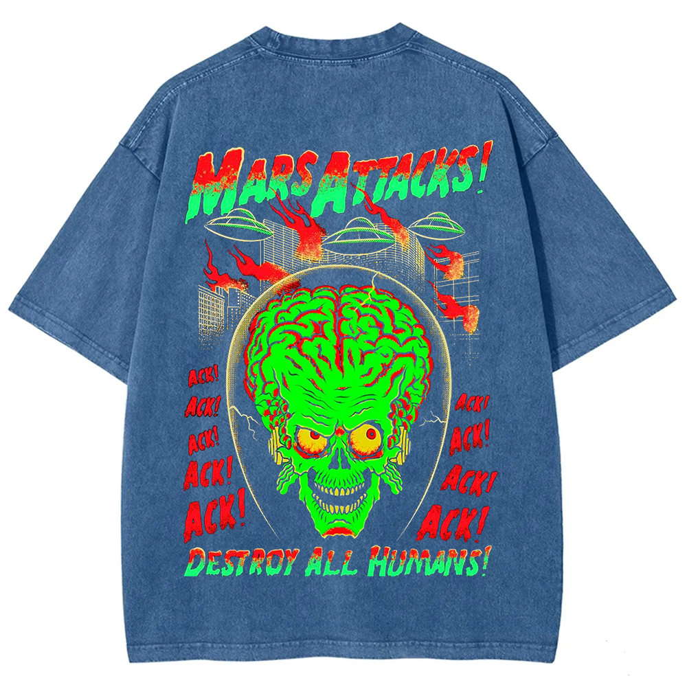 Unisex Vintage Washed Mars Attacks T-Shirt