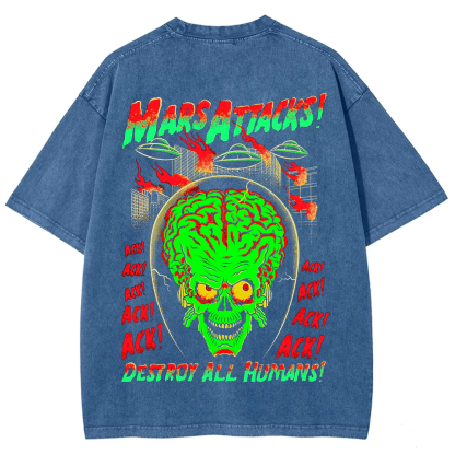 Unisex Vintage Washed Mars Attacks T-Shirt