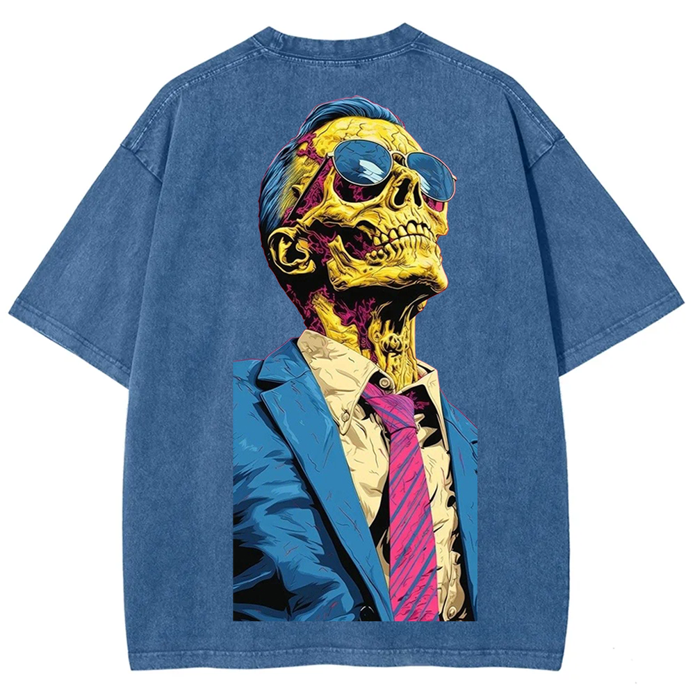 Unisex Fantasy Fashion Skull Art Illustration Printed Classic T-Shirt