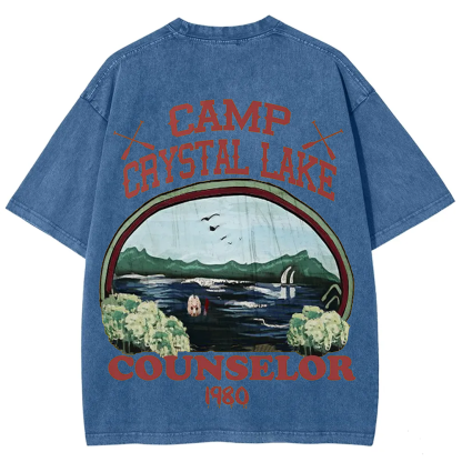 Unisex Camp Crystal Lake Print Crew Neck Casual T-Shirt