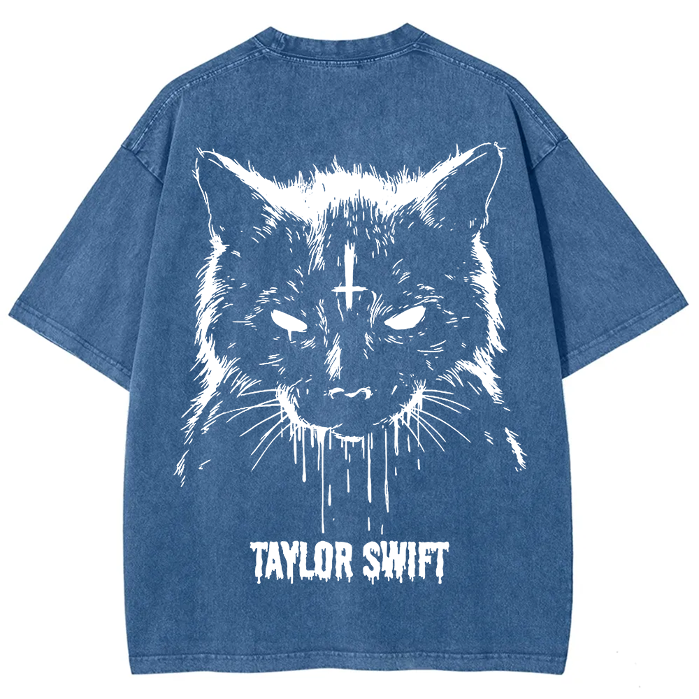 Unisex Vintage Washed Taylor Swift Singer T-Shirt