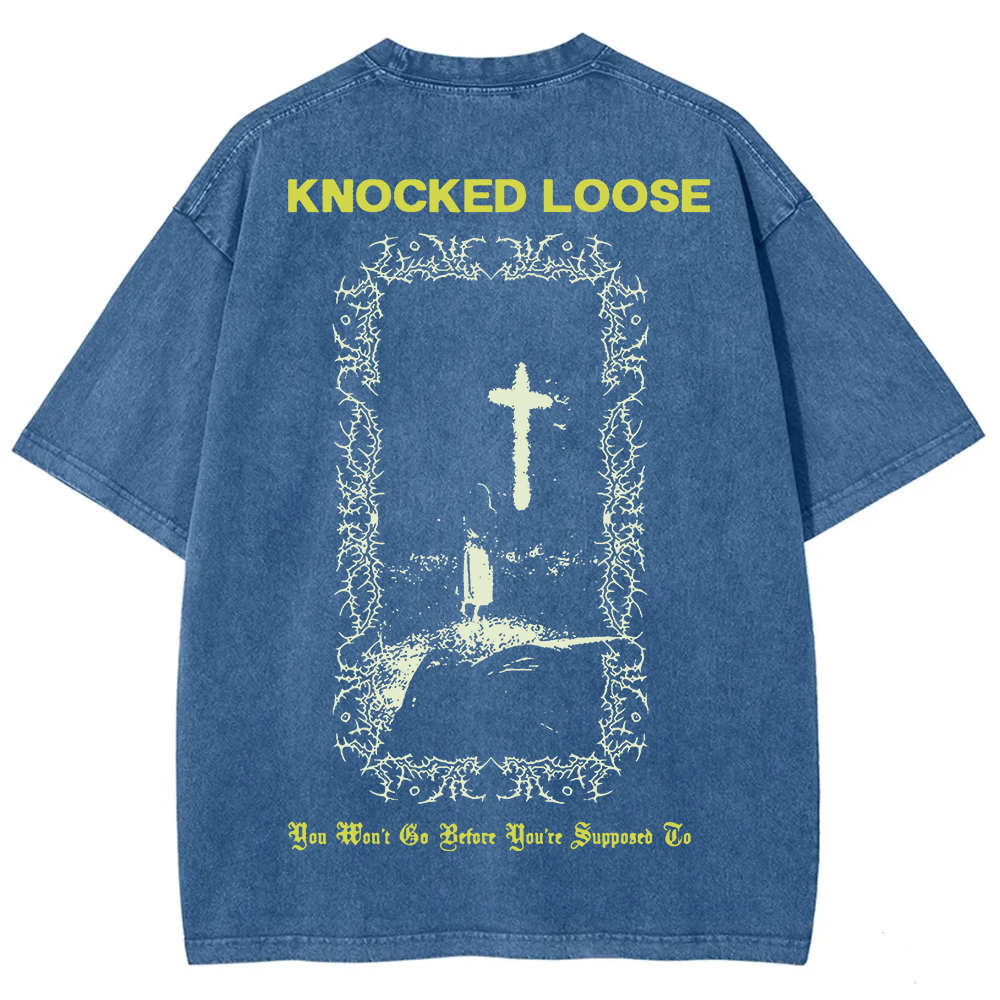 Unisex Vintage Washed Knocked Loose Band T-shirt