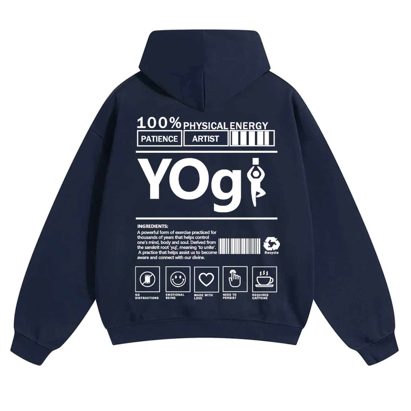 Yogi Solid Color Unisex Hoodie