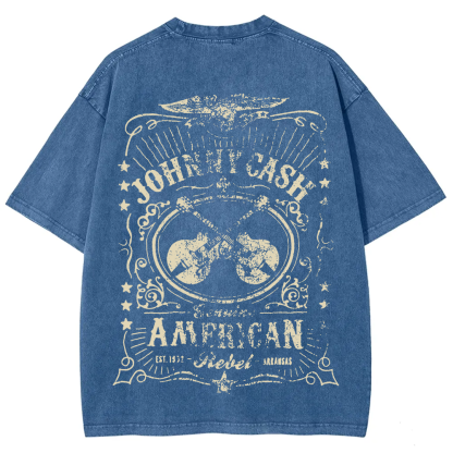 Unisex Vintage Washed Johnny Cash T-shirt