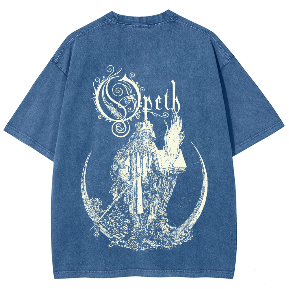 Unisex Vintage Washed Opeth Band T-Shirt