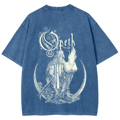 Unisex Vintage Washed Opeth Band T-Shirt