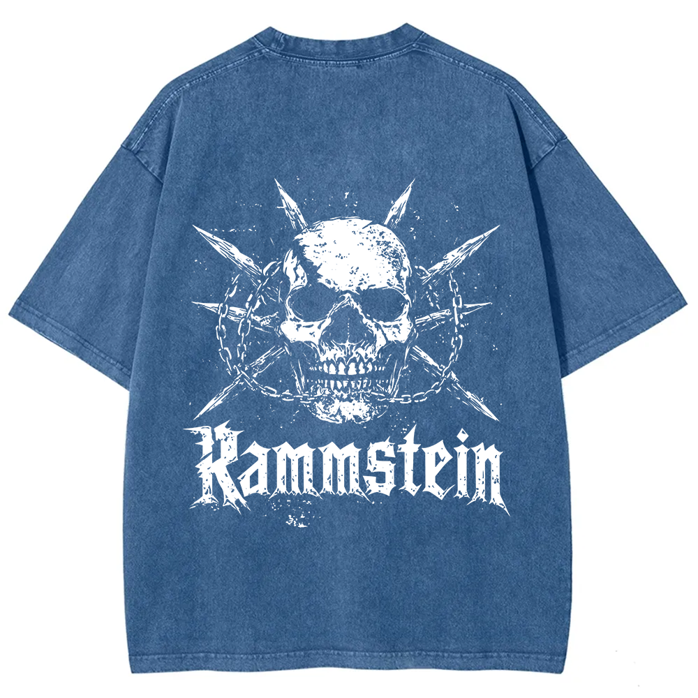 Rammstein Rock Band Vintage Washed T-Shirt
