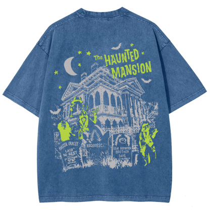 Unisex Vintage Washed The Haunted Mansion Movie T-Shirt