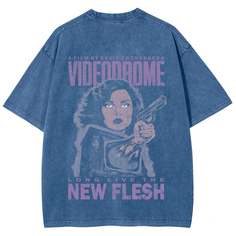 Unisex Vintage Washed Videodrome T-Shirt