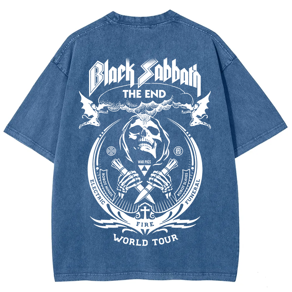 Unisex Vintage Washed Black Sabbath T-Shirt