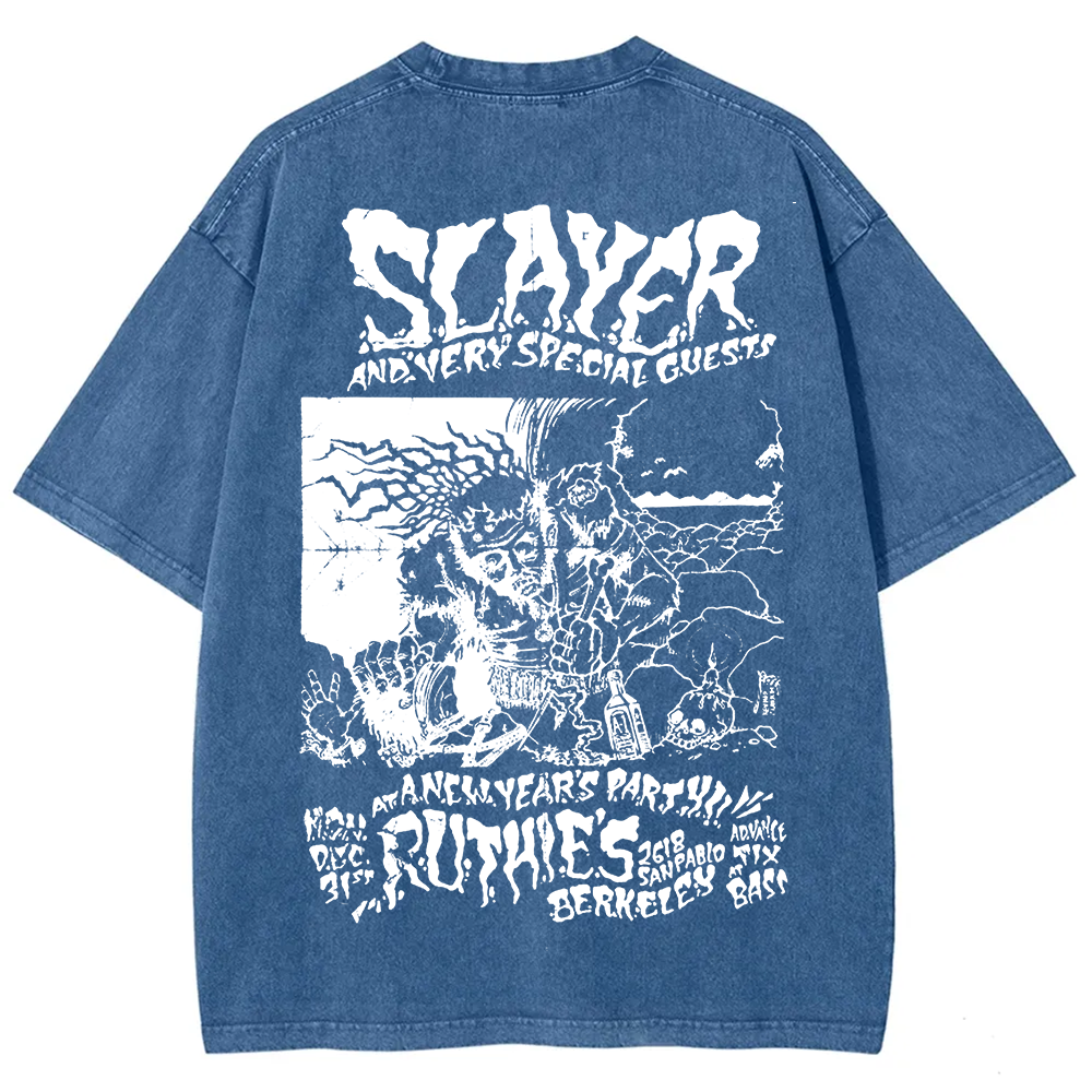 Unisex Retro Slayer Poster Printed t-Shirt