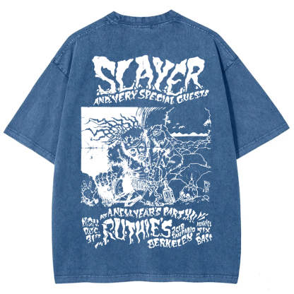 Unisex Retro Slayer Poster Printed t-Shirt