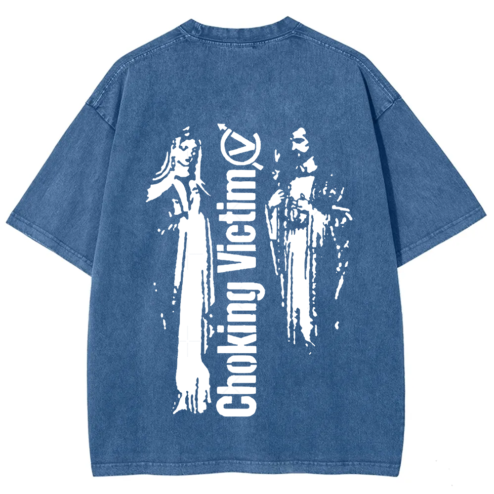 Unisex Vintage Washed Choking Victim Punk Band t-Shirt