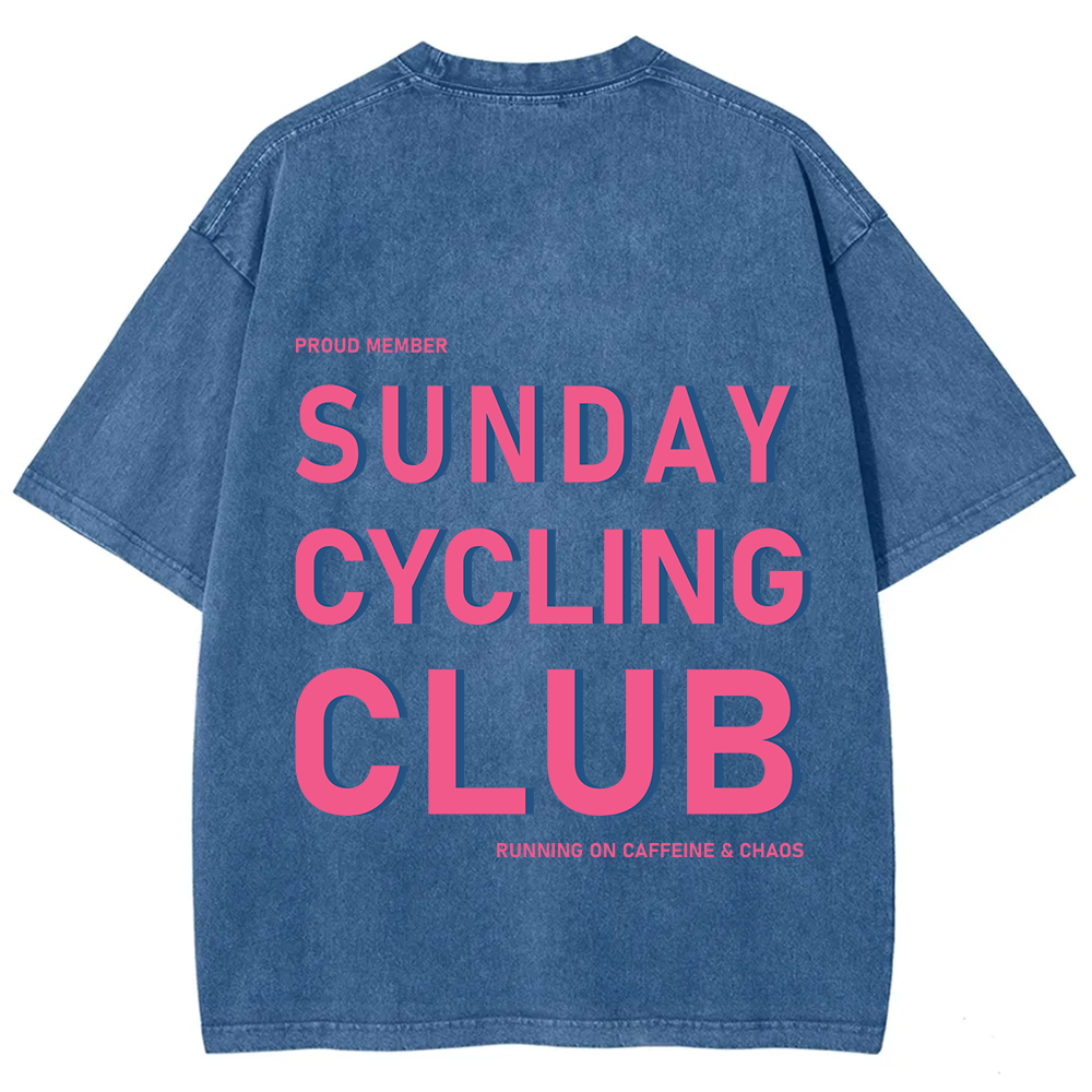 Sunday Cycling Club Unisex Fit Washed T-Shirt