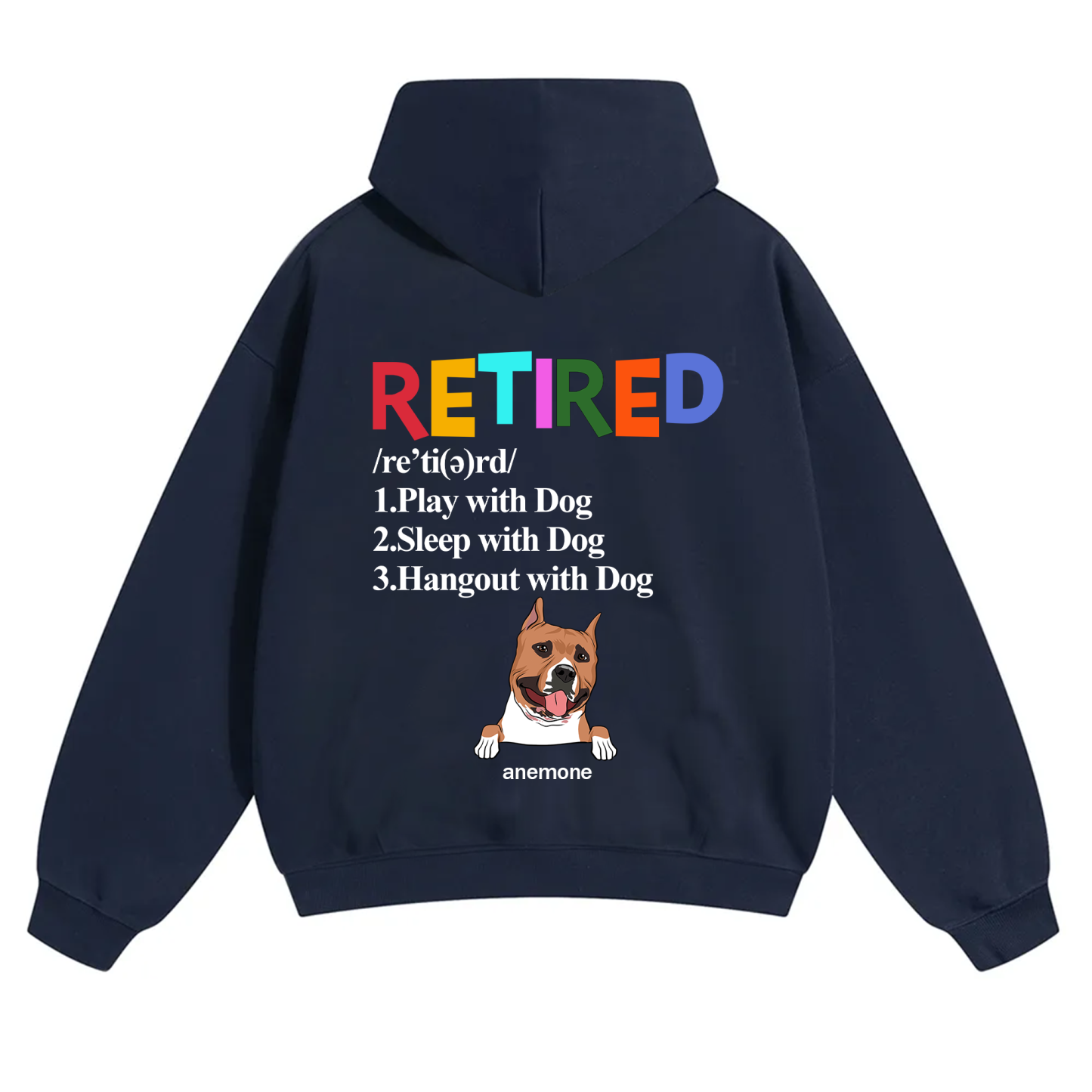 Retired,Play With Dog - Personalized Custom Unisex Hoodie