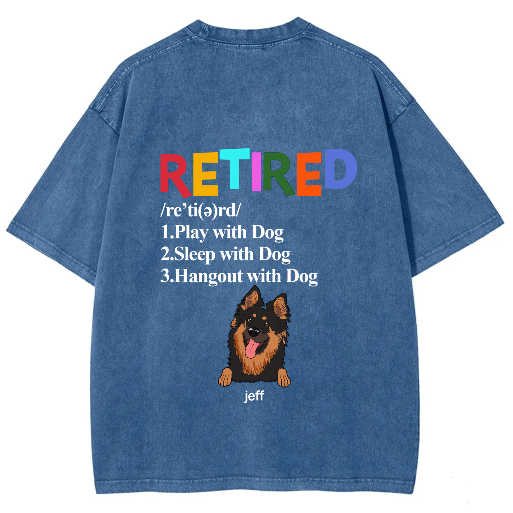 Retired,Play With Dog - Personalized Custom Unisex T-shirt