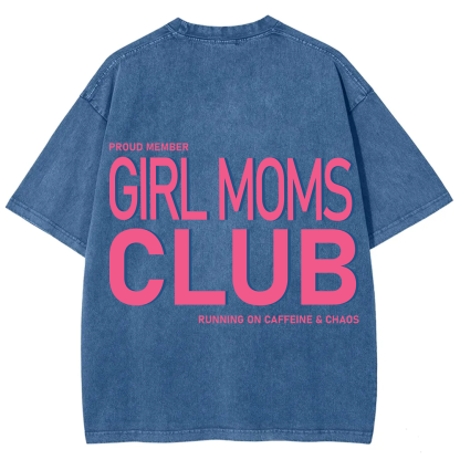 Girl Moms Club Unisex Fit Washed T-Shirt?