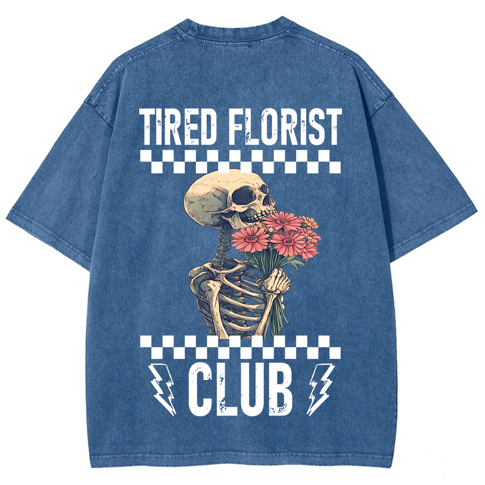 Tired Florist Club Unisex Fit Washed T-Shirt
