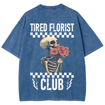 Tired Florist Club Unisex Fit Washed T-Shirt