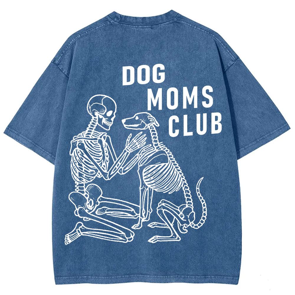 Dog Moms Club Unisex Fit Washed T-Shirt?