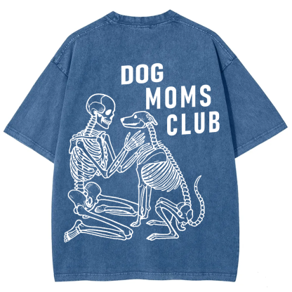 Dog Moms Club Unisex Fit Washed T-Shirt?