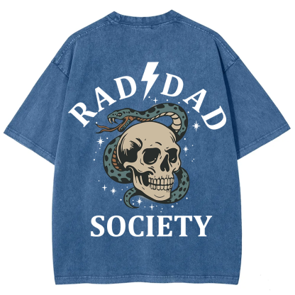 Rad Dad Society Unisex Fit Washed T-Shirt