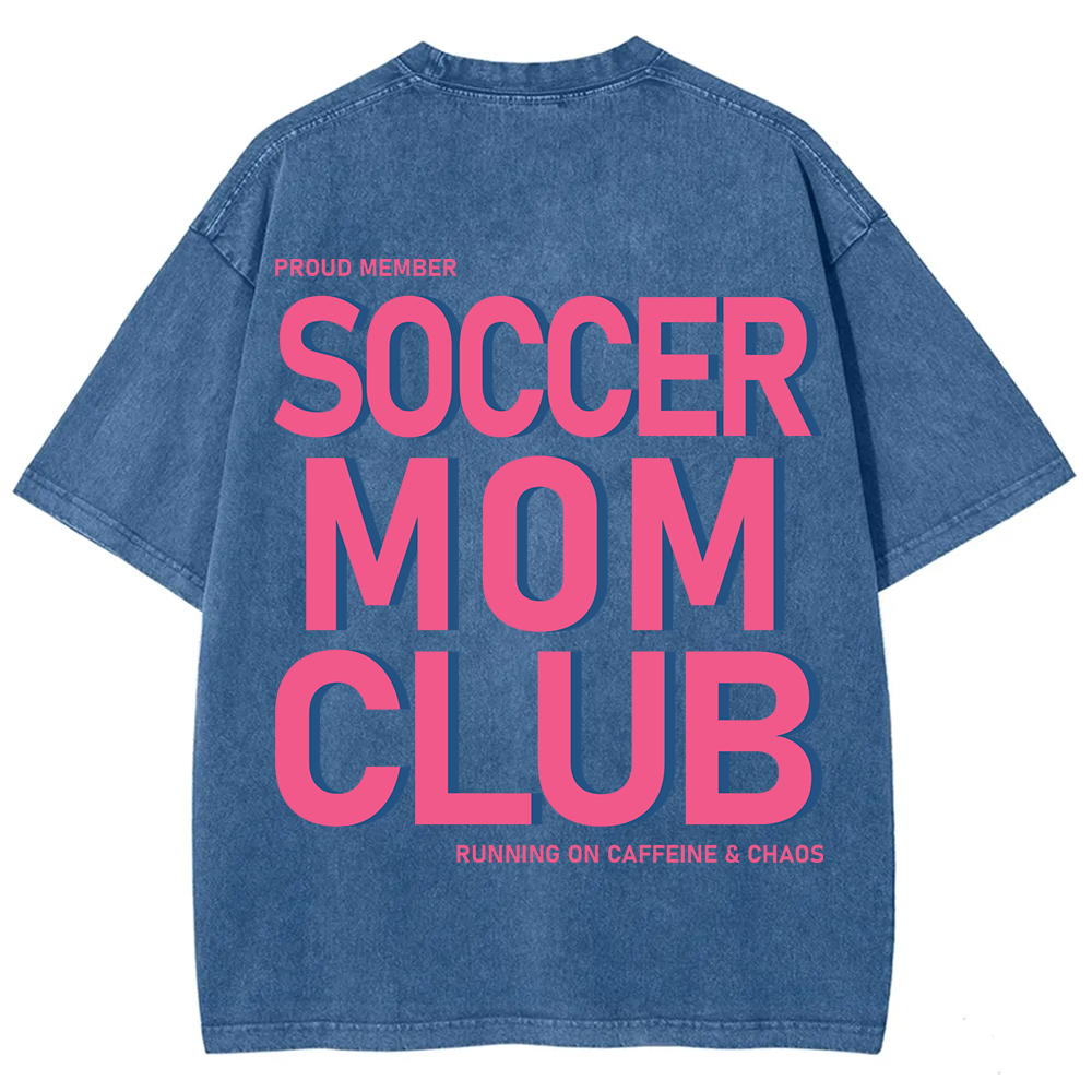 Soccer Mom Club Unisex Fit Washed T-Shirt