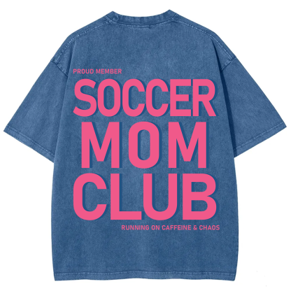 Soccer Mom Club Unisex Fit Washed T-Shirt
