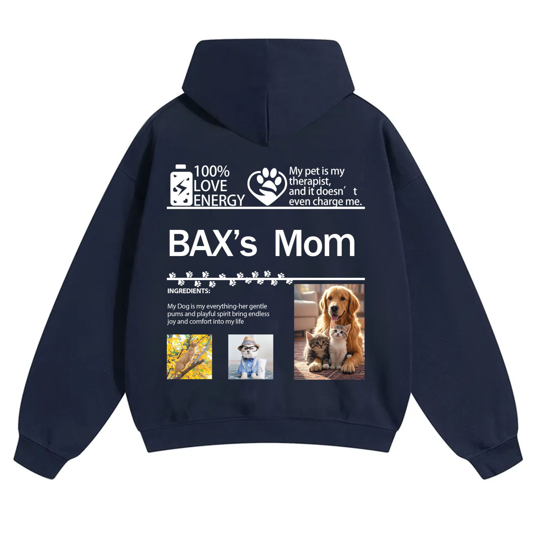 Pet Photo Creative Customized Unisex Hoodie
