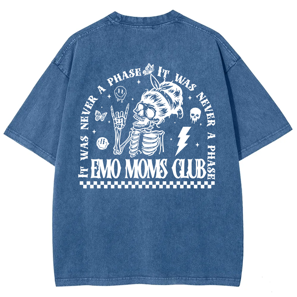 Emo Moms Club Unisex Fit Washed T-Shirt?