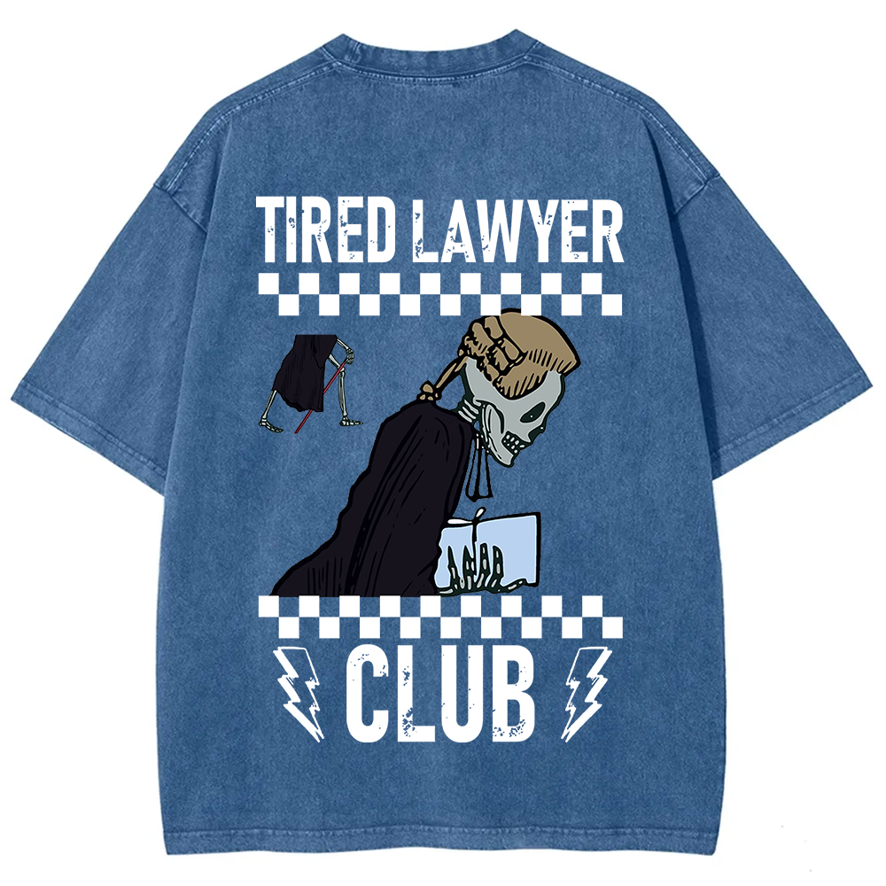 Tired Lawyer Club Unisex Fit Washed T-Shirt?
