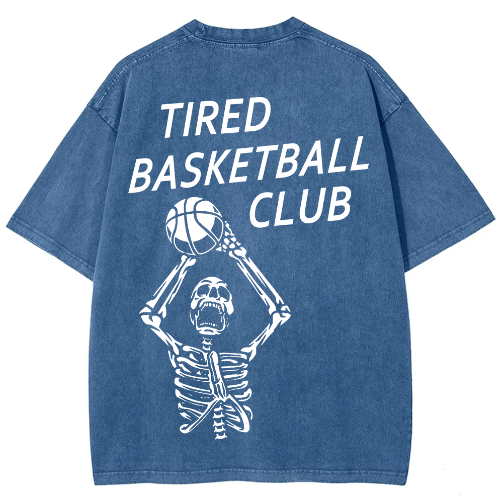 Tired Basketball Club Unisex Fit Washed T-Shirt