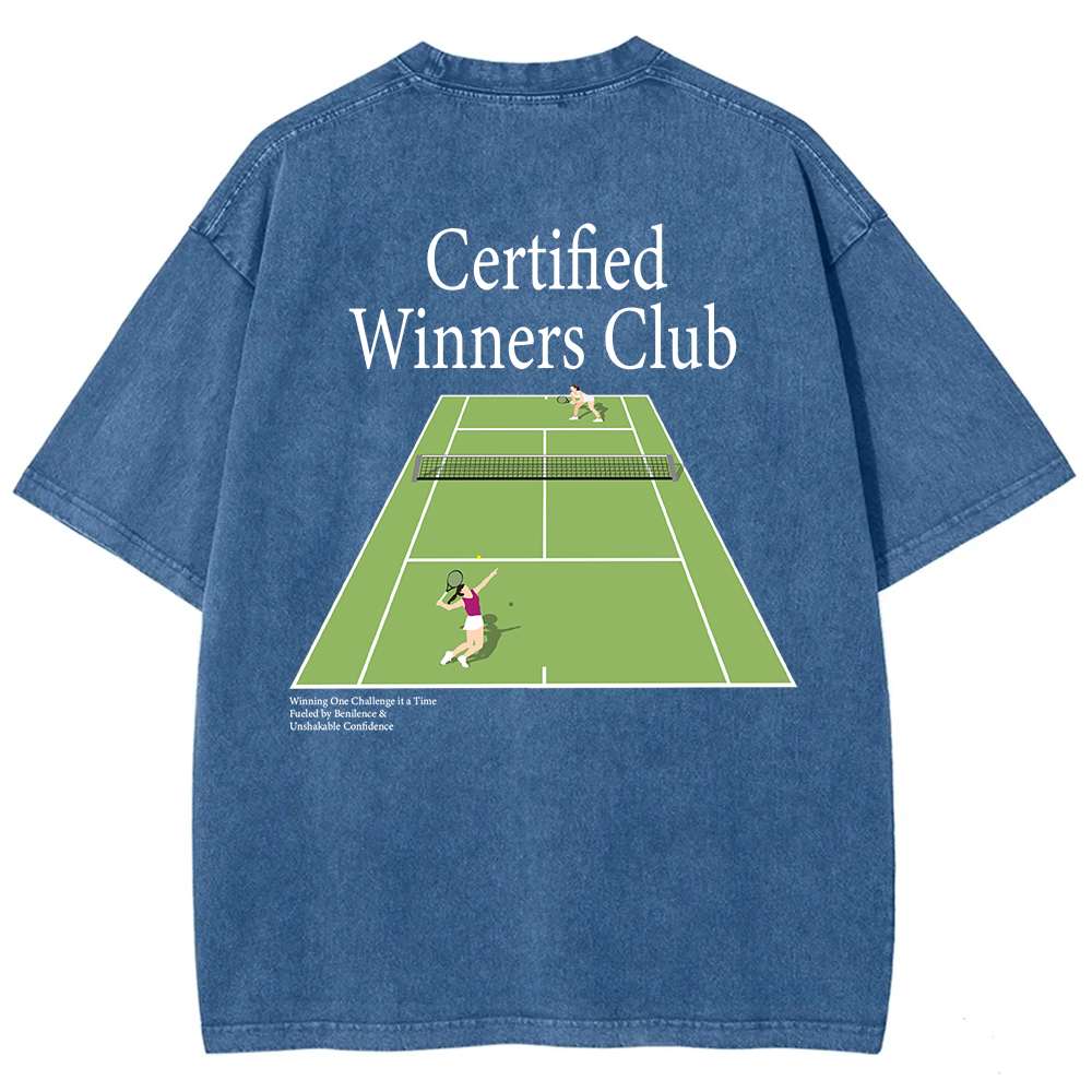 Certified Winners Club Unisex Fit Washed T-Shirt