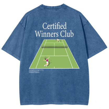 Certified Winners Club Unisex Fit Washed T-Shirt