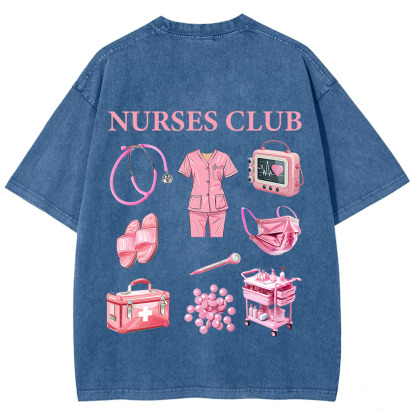 Nurses Club Unisex Fit Washed T-Shirt