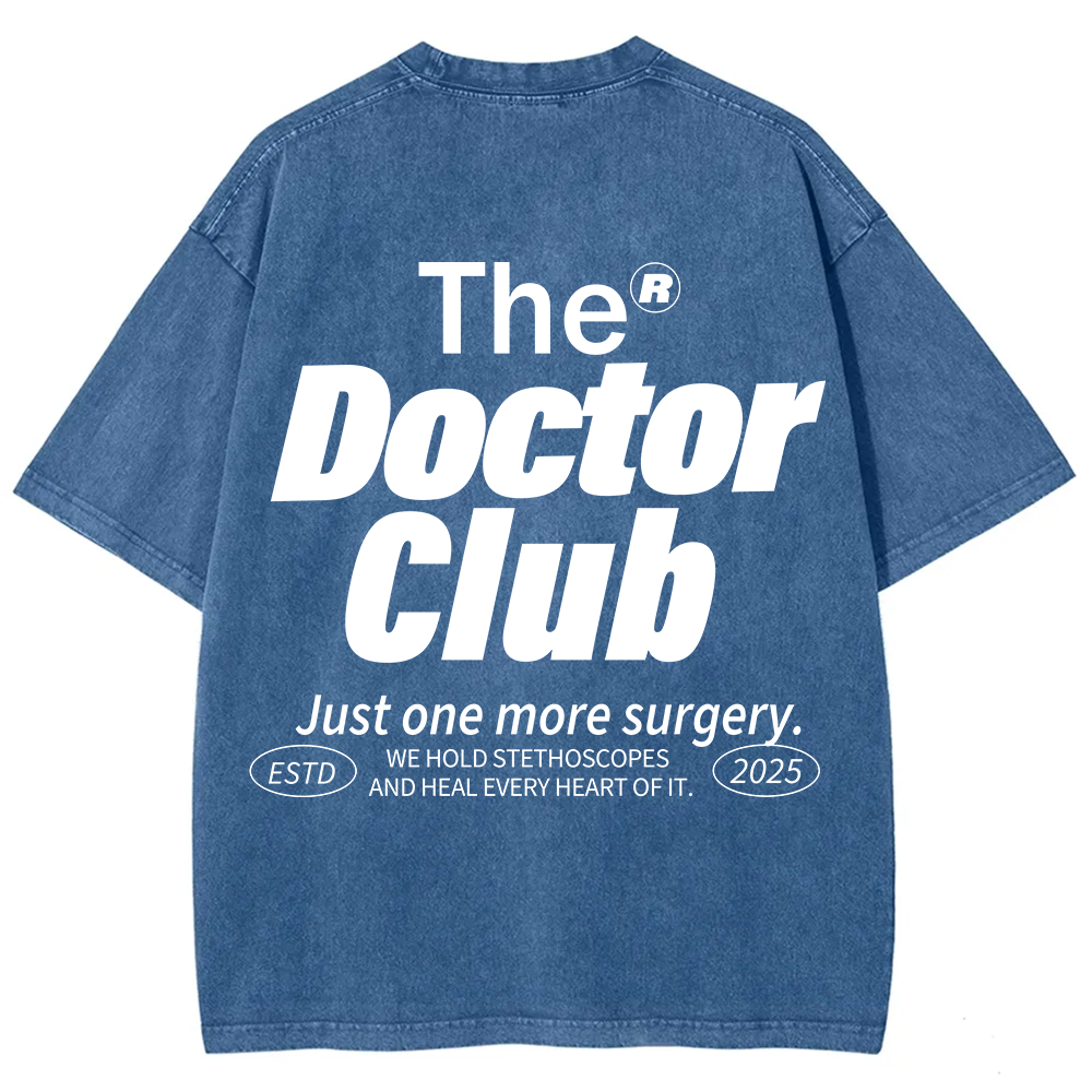 The Doctor Club Unisex Fit Washed T-Shirt