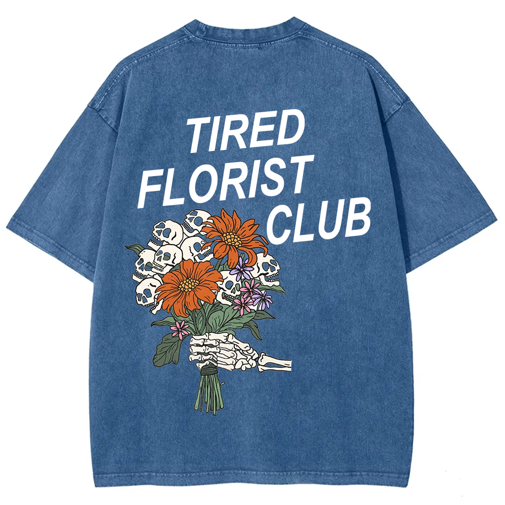 Tired Florist Club Unisex Fit Washed T-Shirt?