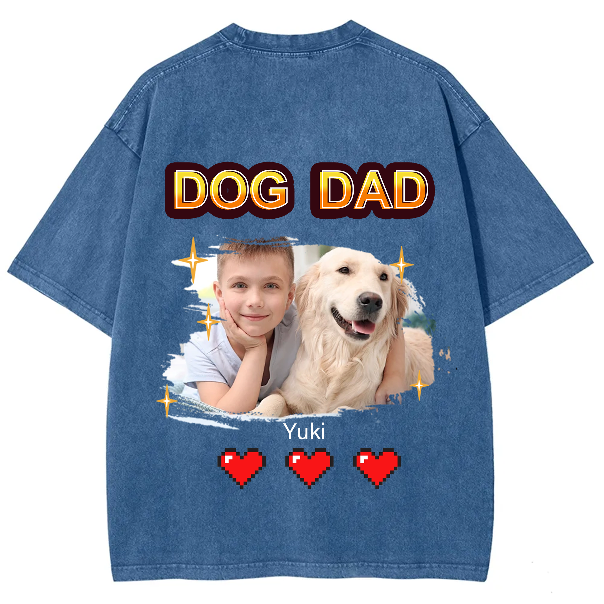 Dog Mom Pixel Photo - Personalized Custom Unisex T-shirt