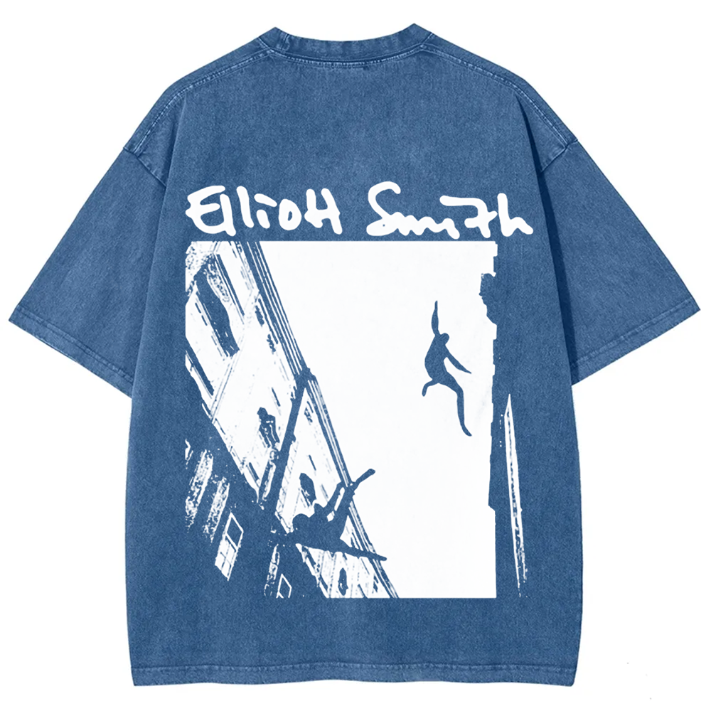 Unisex Washed Elliot Smith Singer t-Shirt