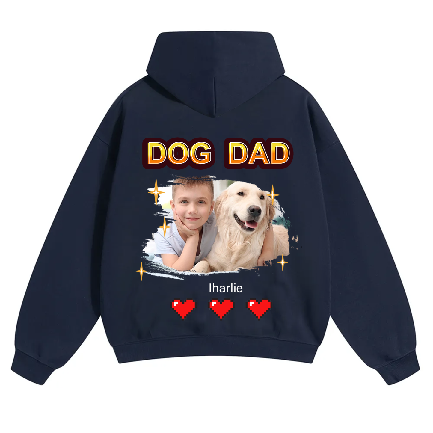 Dog Mom Pixel Photo - Personalized Custom Unisex Hoodie
