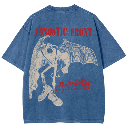 Agnostic Front Band Washed t-Shirt