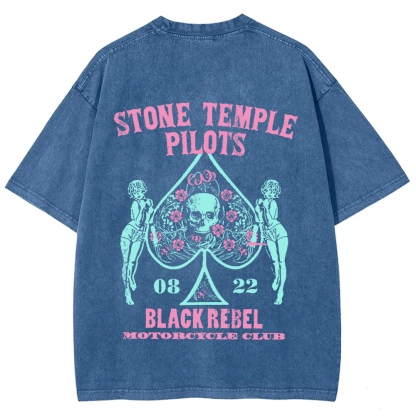 Unisex Washed Stone Temple Pilots Band t-Shirt