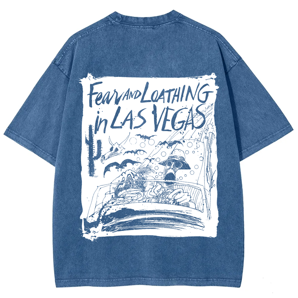 Unisex Washed Fear And Loathing In Las Vegas Band t-Shirt