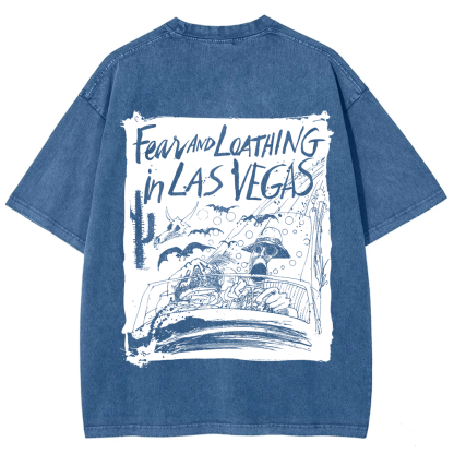 Unisex Washed Fear And Loathing In Las Vegas Band t-Shirt