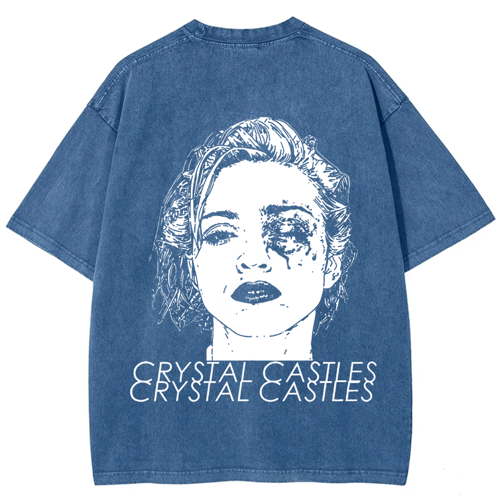 Unisex Washed Crystal Castles Band t-Shirt
