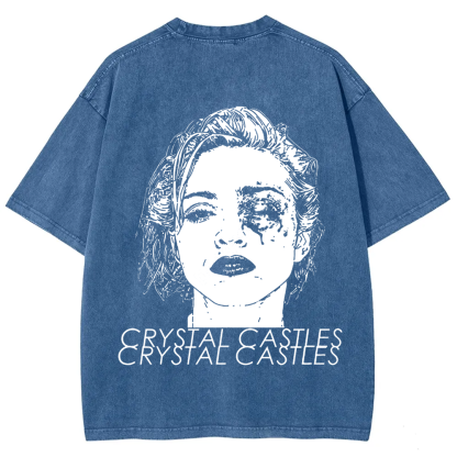Unisex Washed Crystal Castles Band t-Shirt