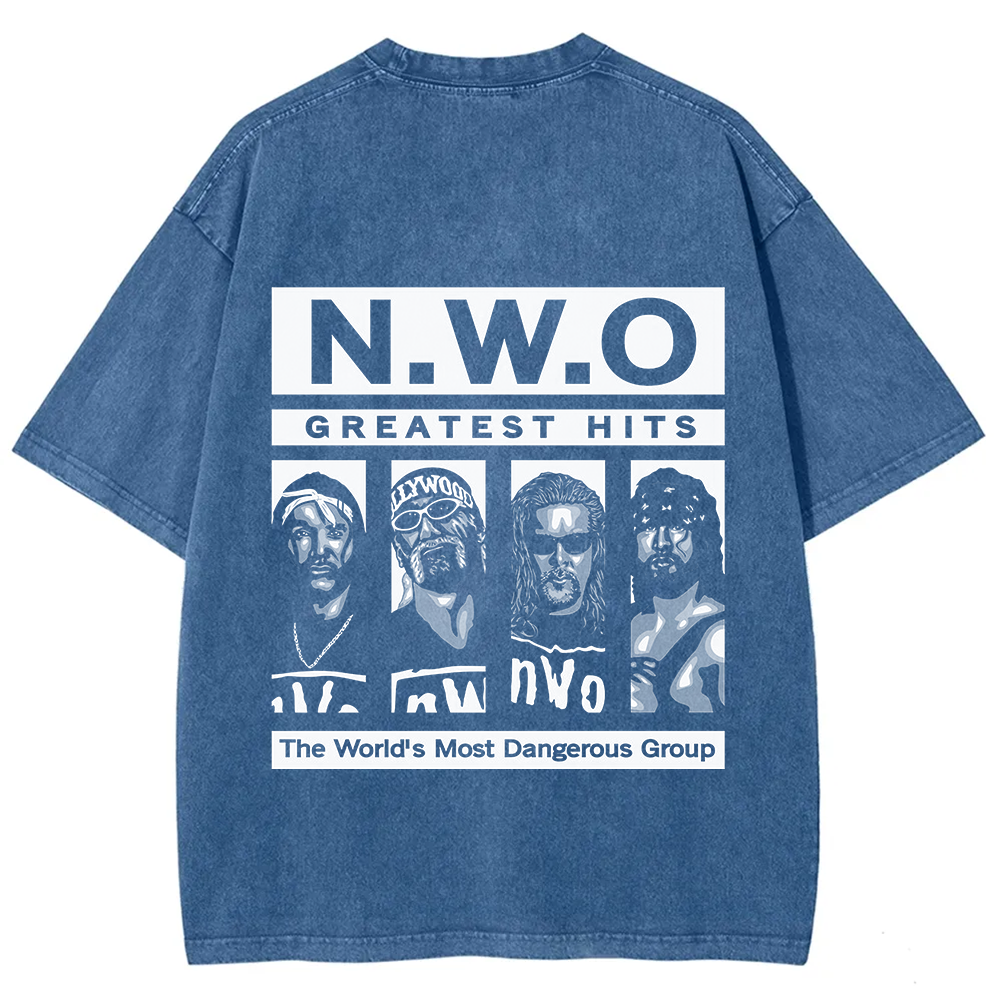 WCW NWO - Classic New World Order Washed t-Shirt