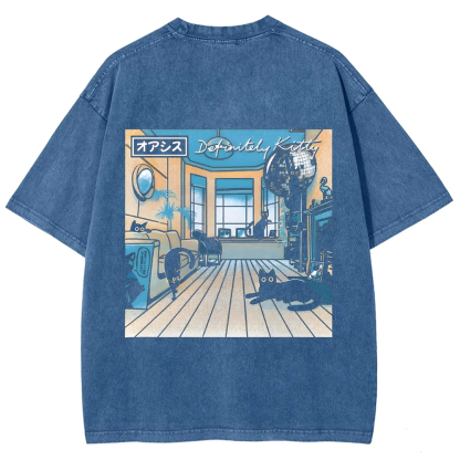 Unisex Vintage Washed Definitely Kitty t-Shirt